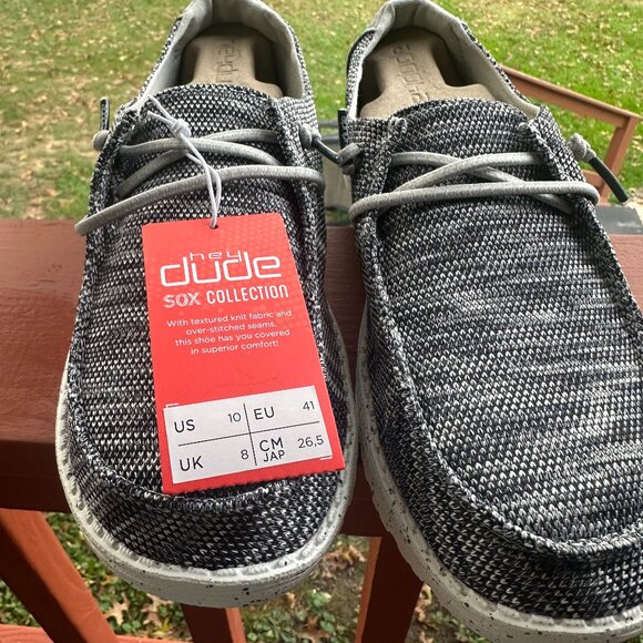 HEY DUDE WENDY SOX DARK GREY 10 - Picture 1 of 5